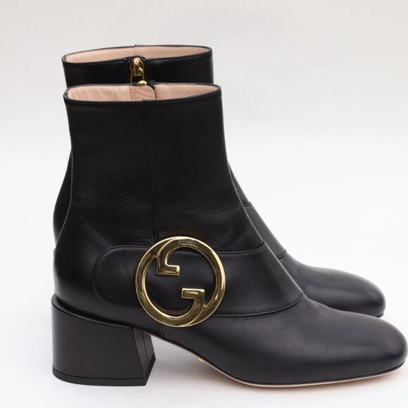 Gucci Blondie Interlocking GG Medallion Logo Ankle Booties Size 41 $1390 - Picture 1 of 7